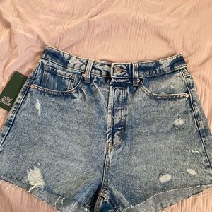 High waisted, jean shorts, never worn